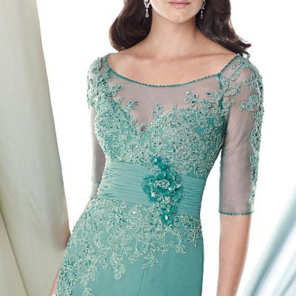 Montage by Mon Cheri 114911 Loden Green Mother of the Bride Dress - Picture 4 of 13